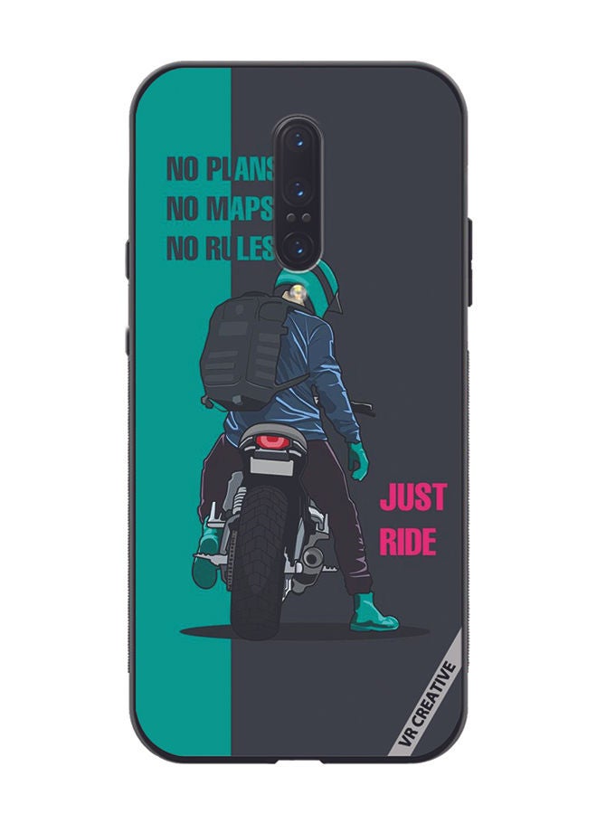 VR CREATIVE Protective Case Cover For OnePlus 7 Pro Just Ride Design Multicolour - Image 1
