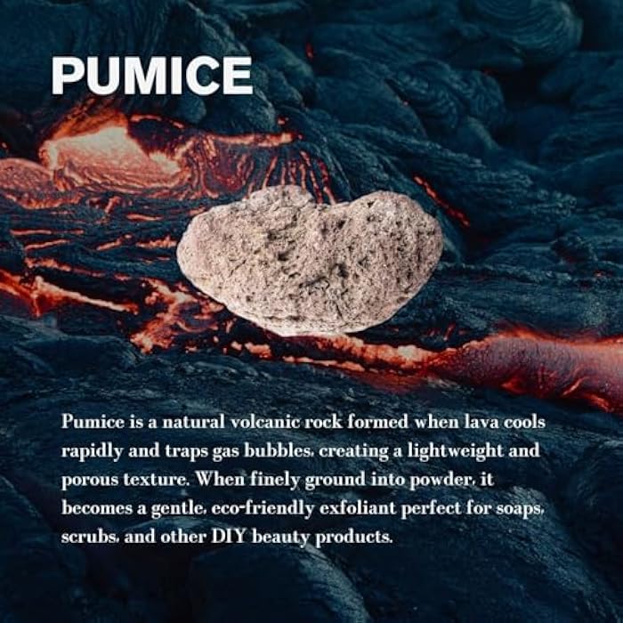 ClearLee Cosmetic Grade Pumice - 100% Pure Natural Grain/Powder - Great For Skin Exfoliation in DIY Soaps, Masks, Scrubs for Face, Body, Foot (8oz, Powder) - Image 3