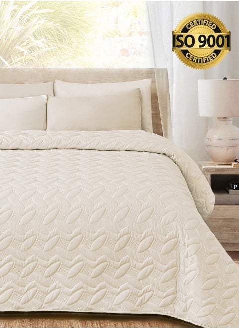 3Piece Microfiber Bedspread Set Fits 120 x 200 cm Single Size Bed Single Size Compressed Comforter Set Elmira Series