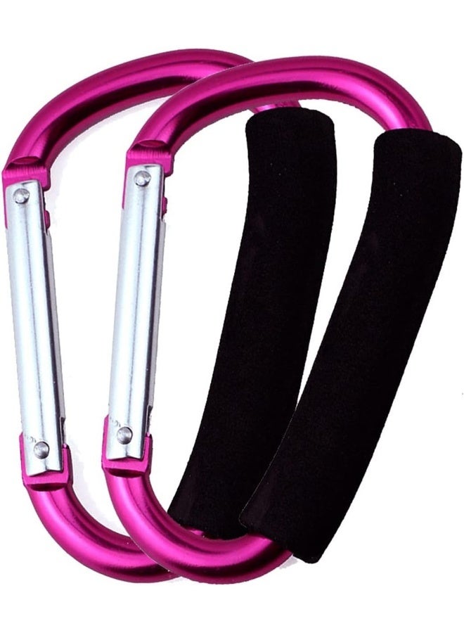 BanYakong Stroller Hooks by Baby, 2 pcs Carabiner Stroller Hook Organizer for Hanging Purses, Diaper Bag, Shopping Bags - Image 1