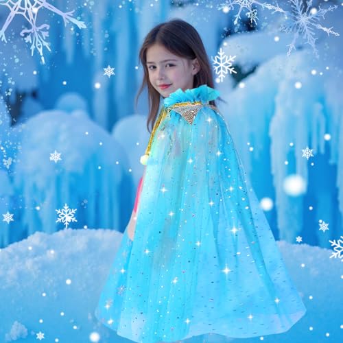 Meland Princess Dress up Clothes for Little Girl, 11Pcs Princess Cape with Crown,Princess Dresses for Girl 3-8 Birthday Gift - Image 3