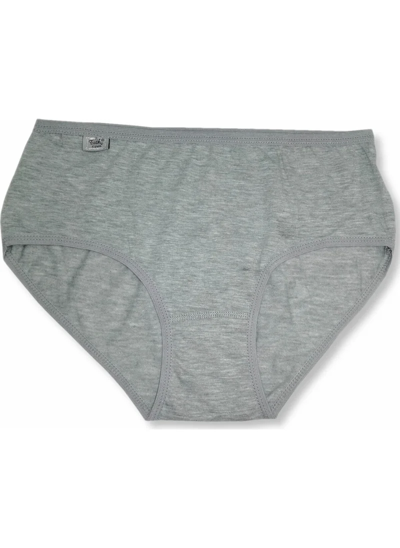 Tutku Women's Gray 6-Pack Lycra Bato Panties 0924-