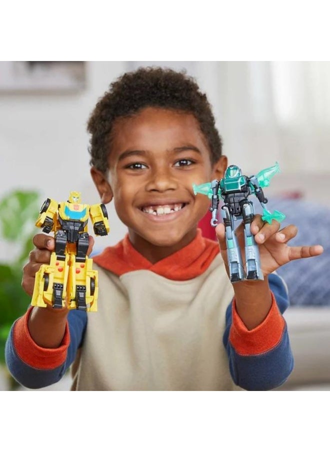 TRANSFORMERS Transformers EarthSpark Cyber-Combiner Bumblebee and Mo Malto Robot Action Figures (12.5 cm)  - Image 4