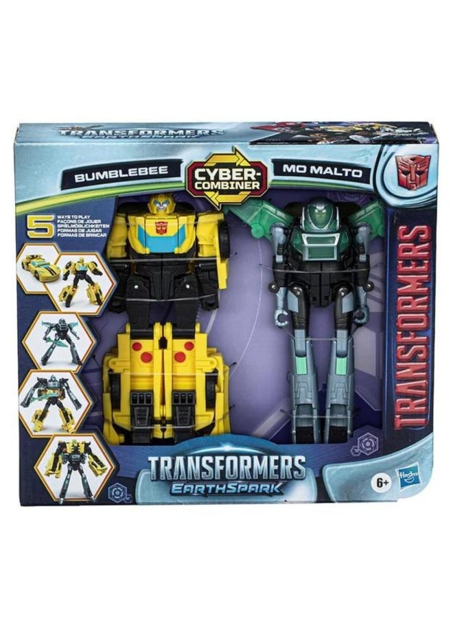 TRANSFORMERS Transformers EarthSpark Cyber-Combiner Bumblebee and Mo Malto Robot Action Figures (12.5 cm)  - Image 3