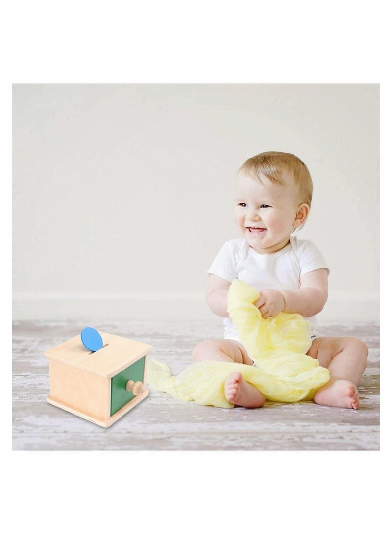 Y&D Wooden Montessori Coin Box, Hand Eye Coordination Training Educational Sensory Toy Preschool Bank For Toddler Infant Children Kids - Image 5