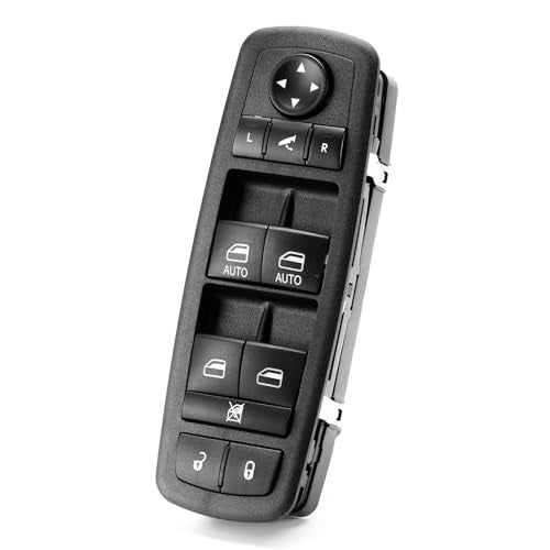 Lin Cin Yin 2014 2015 2016 2017 2018 Grand Cherokee Window Switch Driver Side,Master Window Lifter Control Front Left Door Lock Button for Grand Cherokee 68184803AA,68184803AB,68184803AC(W/Power Folding Mirror) - Image 1