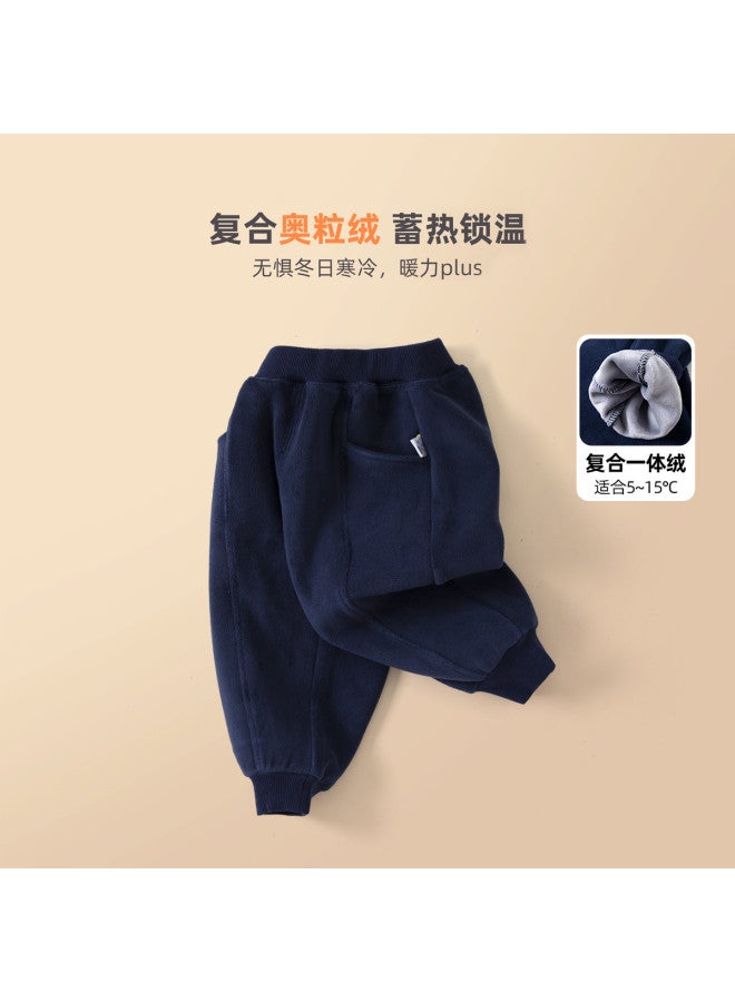 Doodle Home kids' Fleece-lined Winter Pants - Boys' Sports Trousers & Girls' Thickened Casual Pants Trendy - Image 2