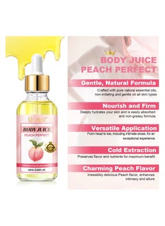 IKZEE 60ml Body Juice Oil Peach Hand Crafted Body Oil for Women Nourishing Hydrating & Moisturizing for All Skin Types with Natural Oils 100% Pure Natural Essence Body Juice Oil  - Image 3