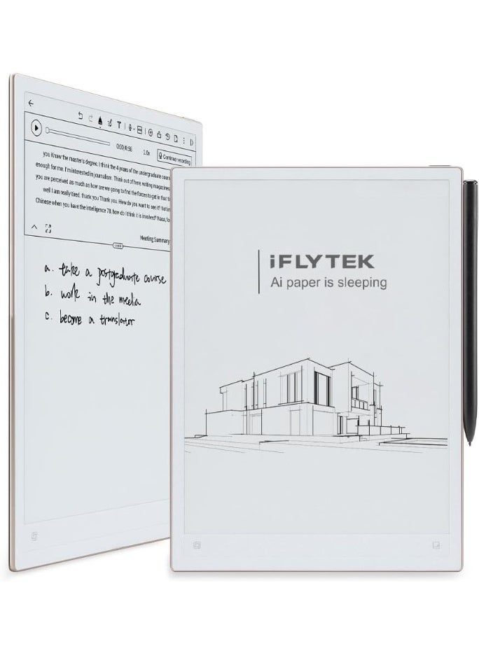 iFLYTEK AINOTE 2 10.65" Paper Tablet, 4.2mm Ultra-Thin GPT-5 Digital Notepad, AI Voice Transcription & Handwriting OCR, Android OS, 64GB Storage - Image 1