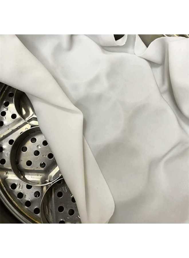 White Cake Mold Stainless Steel Ring High Elastic Steamer Cloth Drawer Cloth Water Tower Cake Rice Cake Bubble Cake Rice Steamed Bread Non-stick Cloth-Size:Steamed Cloth 70*70CM(1 Piece)  - Image 2