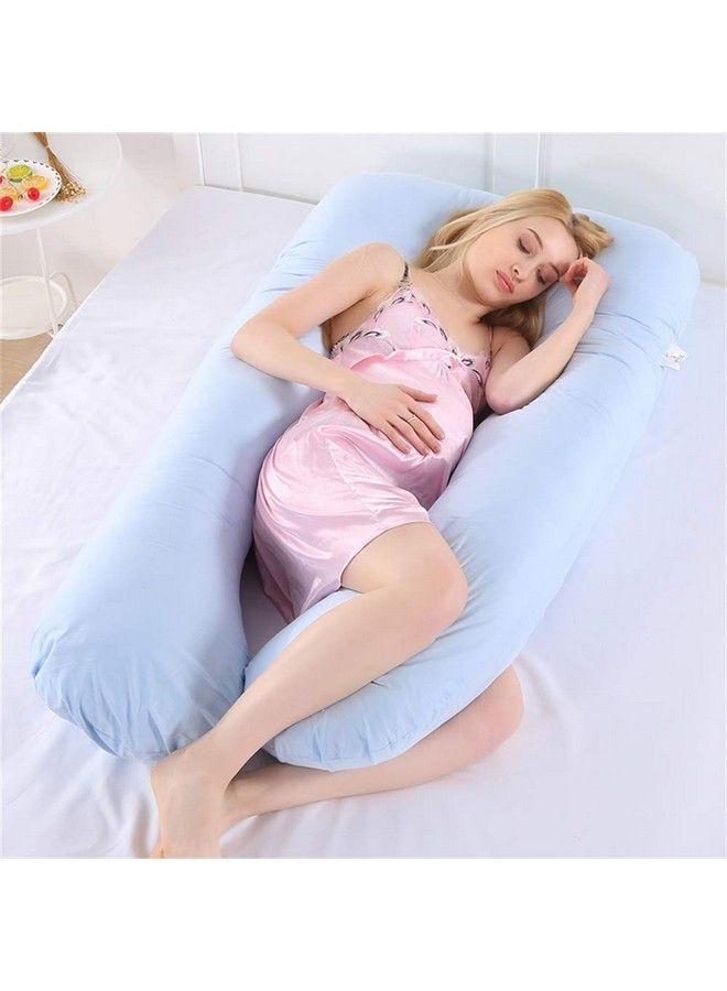 Pregnancy Pillow Cover/U Shaped Pillow Cover/Pregnancy Pillow Case/Maternity Pillow Case/Pillowcase With Removable Cotton Cover 57X30 Inch For Pregnancy Pillow Blue