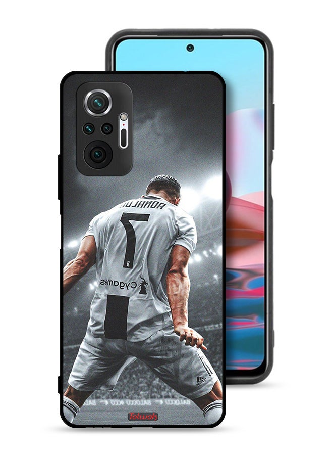 Tolwak Xiaomi Redmi Note 10 Pro 4G Protective Case Cover Cristiano Ronaldo Celebration - Image 1