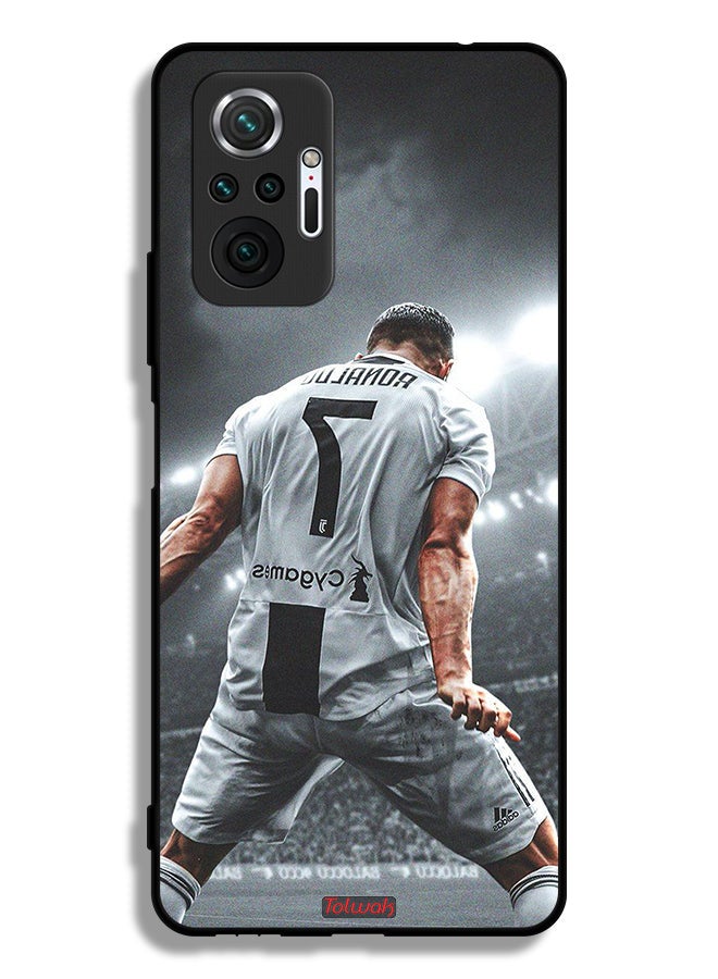 Tolwak Xiaomi Redmi Note 10 Pro 4G Protective Case Cover Cristiano Ronaldo Celebration - Image 2