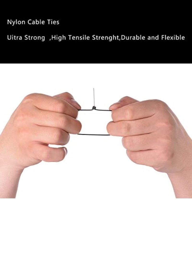 Snowlite 100 Pcs Zip Ties 150MMX3.6MM Cable Tie Adjustable Durable Self locking Nylon Zip Cable Ties for Home Office Garage Workshop - Image 2
