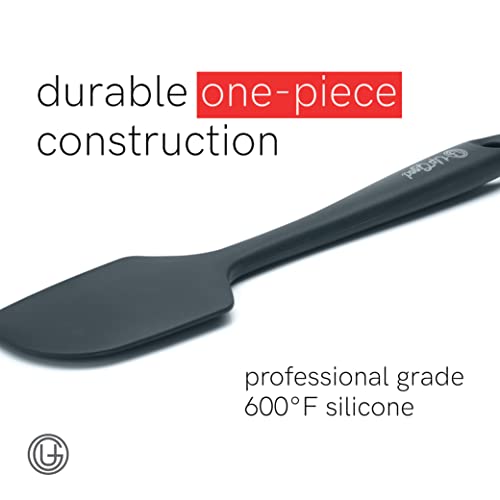 UpGood Silicone Spatula Set 600°F - High Heat Resistant Nonstick, Small and Large Kitchen Spatulas - Flexible BPA Free Professional Grade Cookware - Utensils for Cooking, Baking, Mixing(4 Pcs, Grey) - Image 3