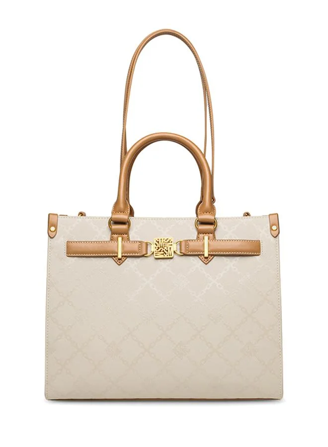 Stilo-E Bone/Camel Shoulder Bag