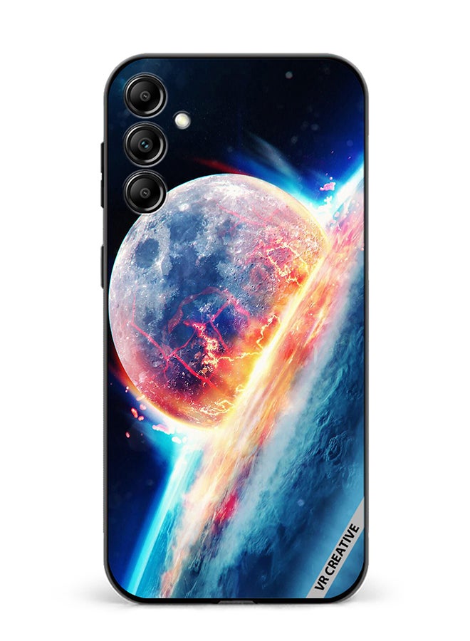 VR CREATIVE Protective Case Cover For Samsung Galaxy A55 Fallen Moon Design Multicolour - Image 1