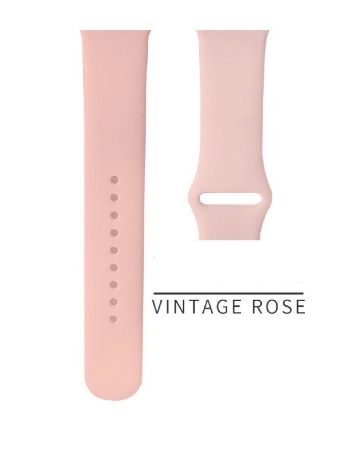 Apple Watch Band 38mm/40mm/41mm Silicone Sport Watch Strap (Vintage Rose)  - Image 1
