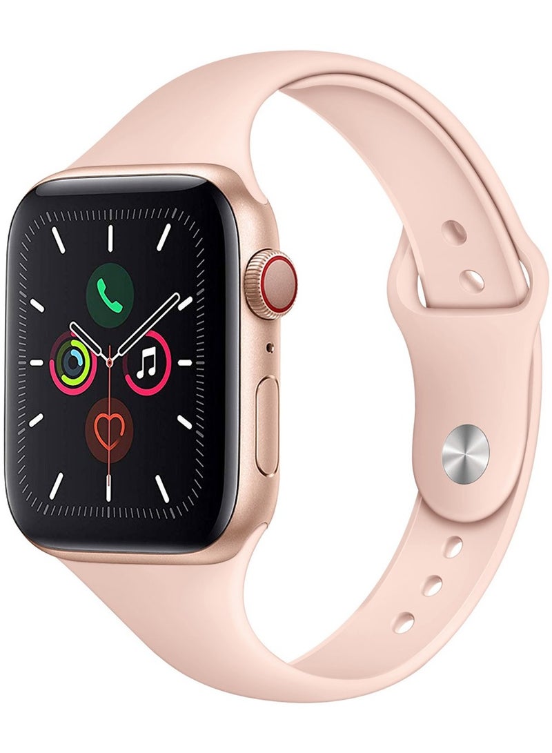Apple Watch Band 38mm/40mm/41mm Silicone Sport Watch Strap (Vintage Rose)  - Image 3
