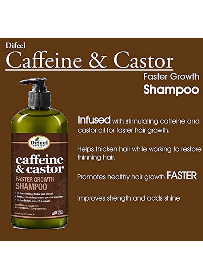 difeel Caffeine & Castor Faster Growth Shampoo 33.8 Oz.  - Image 5