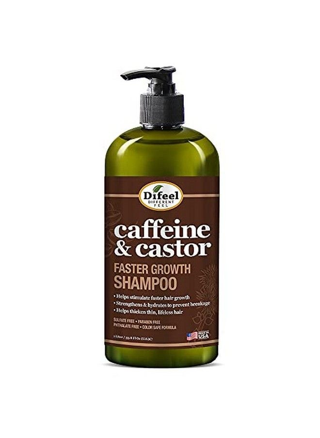 difeel Caffeine & Castor Faster Growth Shampoo 33.8 Oz.  - Image 2