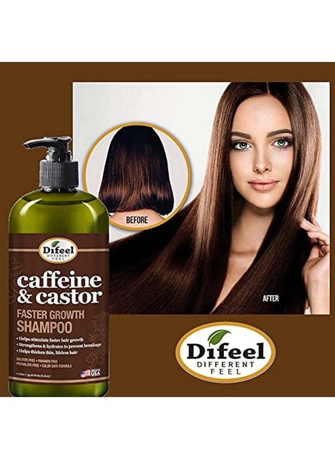 difeel Caffeine & Castor Faster Growth Shampoo 33.8 Oz.  - Image 4