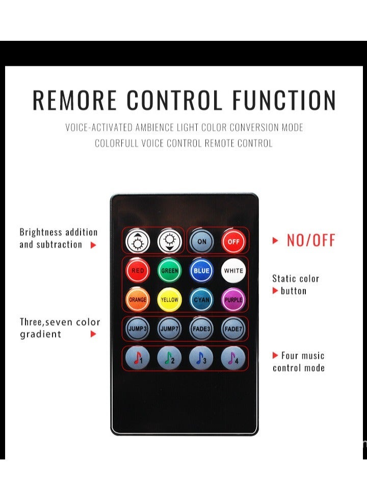 MUNTAQI Automotive LED Interior Ambience Light Strip Kit - Image 5