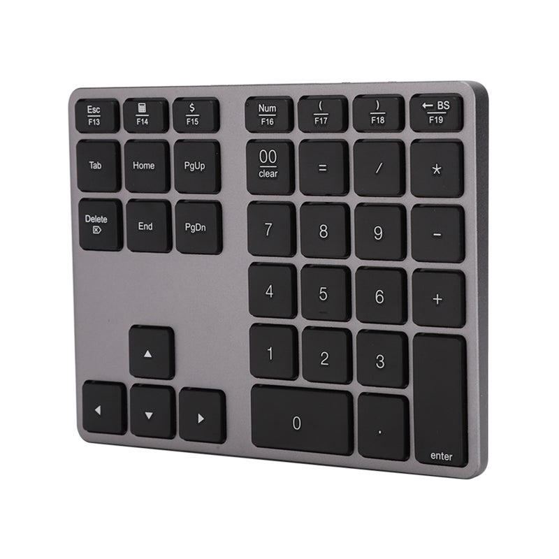 BT308 35 Keys Numeric Keypad Rechargeable Wireless Ultra Thin Keyboard Compatible with Bluetooth 5.0(Iron Gray ) - Image 5