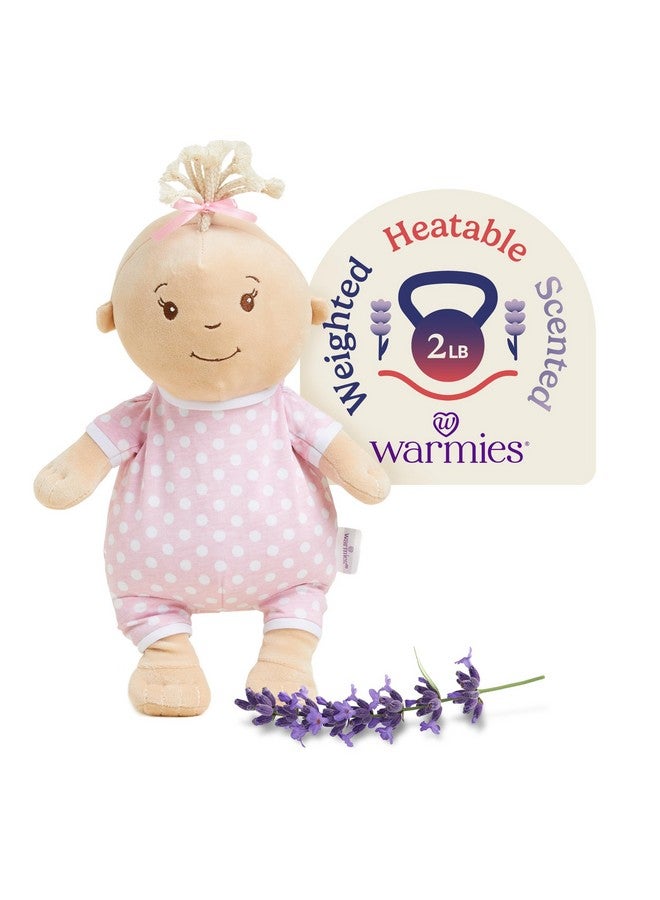 warmies Microwavable & Weighted Stuffed Animals, Baby Girl Lighter Skin - Heated Stuffed Animal Plushie for Warmth & Comfort - Soft Plush Toys for Adults & Children (Boys, Girls, Babies & Toddlers) - Image 1