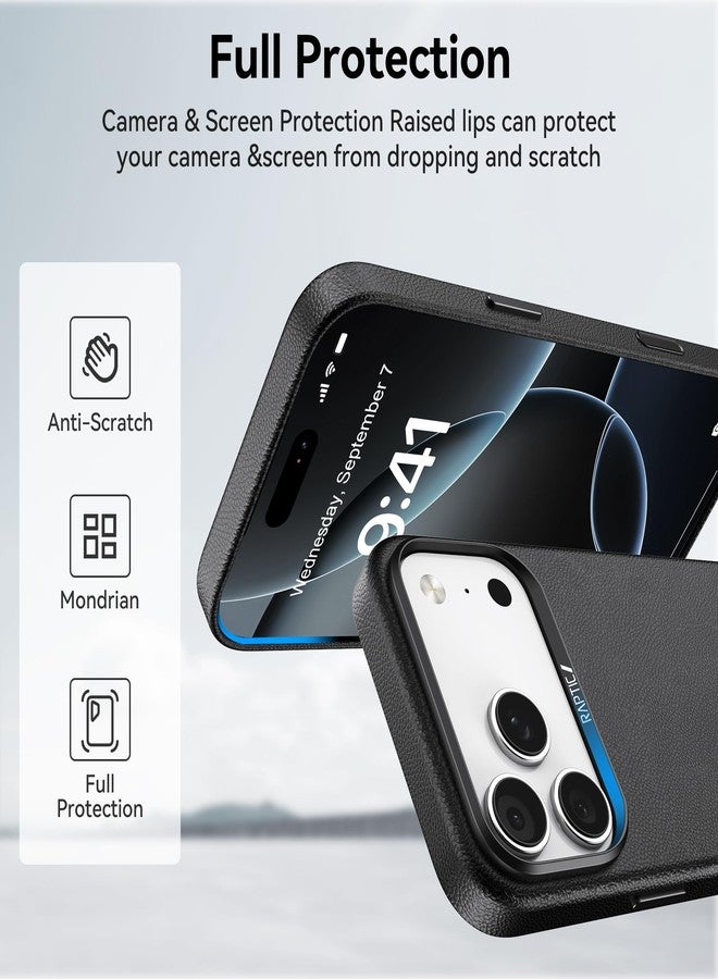 رابتيك جراب Raptic Urban Nano لهاتف iPhone 17 Pro Max، متوافق مع MagSafe [زر تحكم الكاميرا مغطى]، غطاء من الجلد البوليمري النباتي خفيف الوزن للغاية [معيار عسكري 2M] مقاوم للخدش - أسود - Image 2