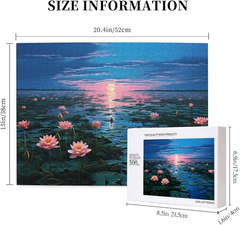 Phayah Lotus Marsh 500 Piece Jigsaw Puzzle For Adults Home Decor 20 4 X 15 Inches - Image 5