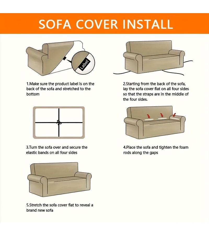 Navy Blue Stretchable Solid Color Elastic Polyester Fiber Sofa Cover Single Set Home Protection Furniture Cover For Living Room All Seasons - Image 4
