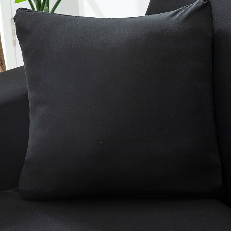 Navy Blue Stretchable Solid Color Elastic Polyester Fiber Sofa Cover Single Set Home Protection Furniture Cover For Living Room All Seasons - Image 5
