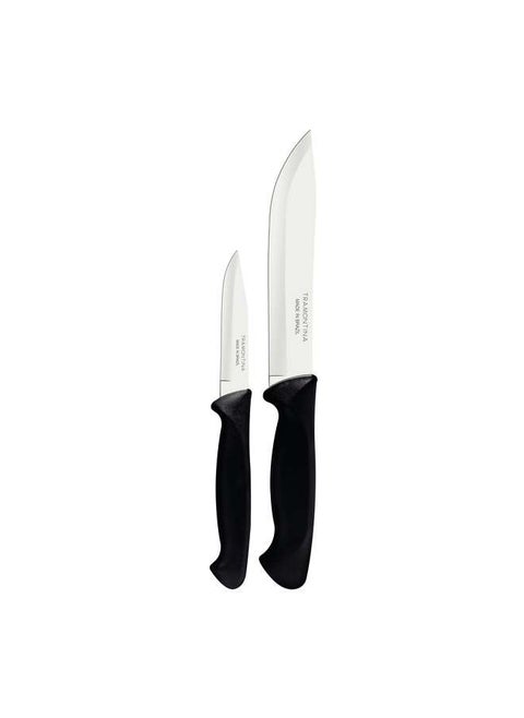 Since 1911,Made in Brazil- Plenus 2 Pieces Knives Set with Stainless Steel Blade and Polypropylene Handle Set