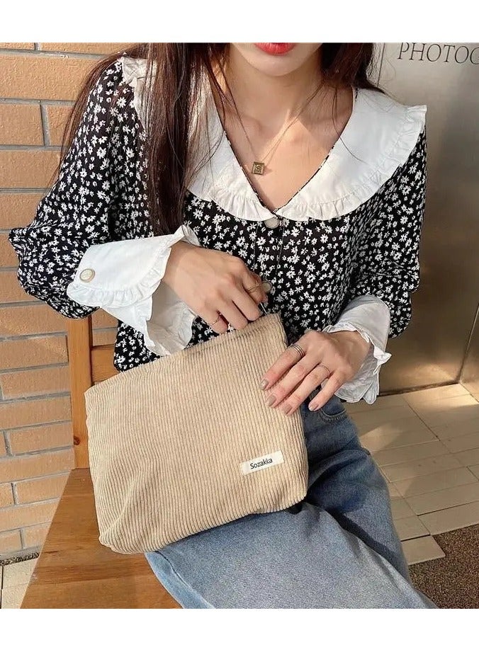 ORiTi حقيبة مكياج أنيقة وواسعة للسفر مع سحاب - مثالية لأساسيات التجميل أثناء التنقل - Image 2