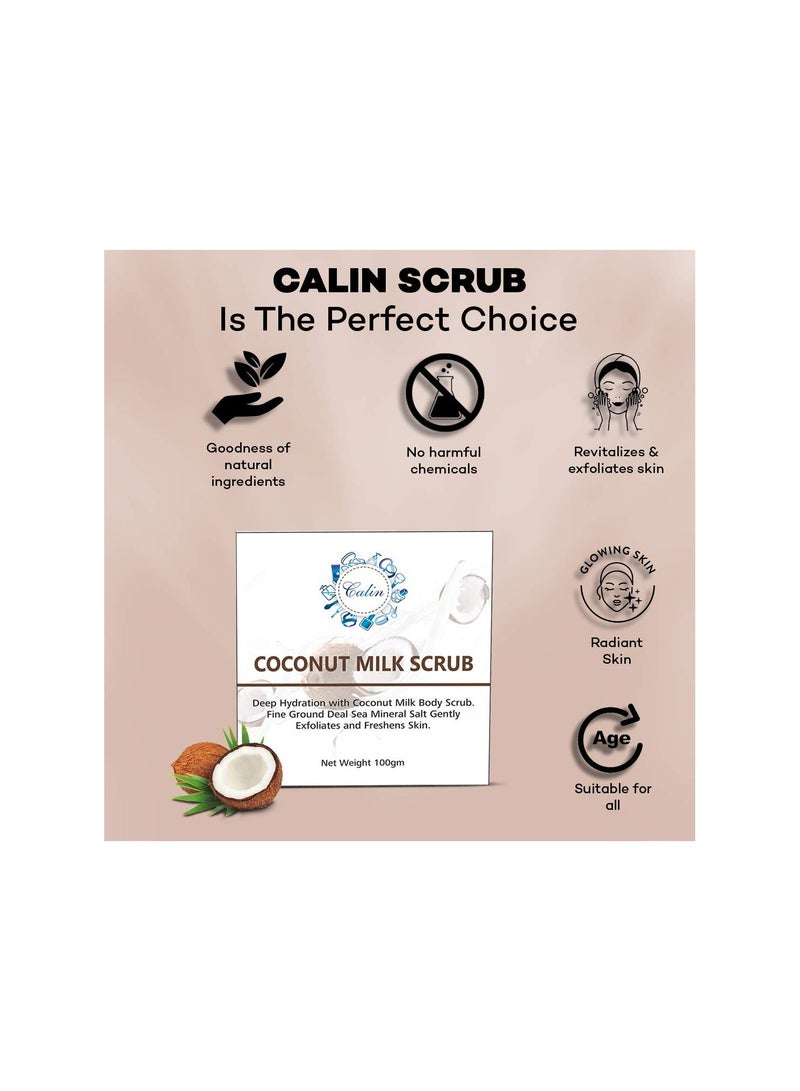 Caline Calin Coconut Milk Body Scrub, 200 ml - Image 3