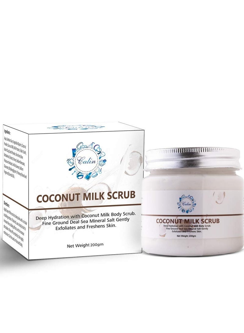 Caline Calin Coconut Milk Body Scrub, 200 ml - Image 1