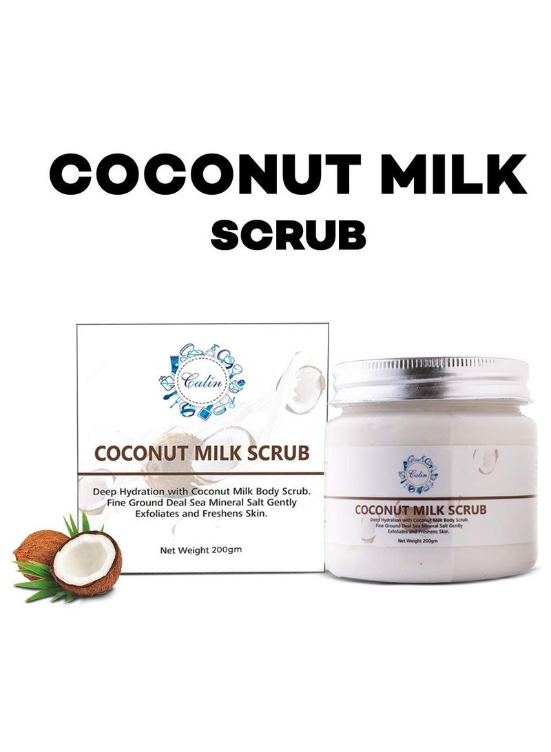 Caline Calin Coconut Milk Body Scrub, 200 ml - Image 4