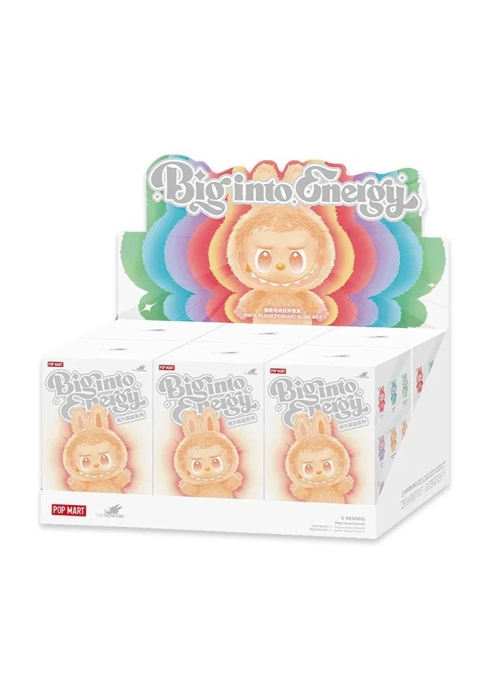 LABUBU - 6-PACKS Doll Pendant  Labubu 3rd Generation Macaron Vinyl Plush Doll 17cm - Image 1
