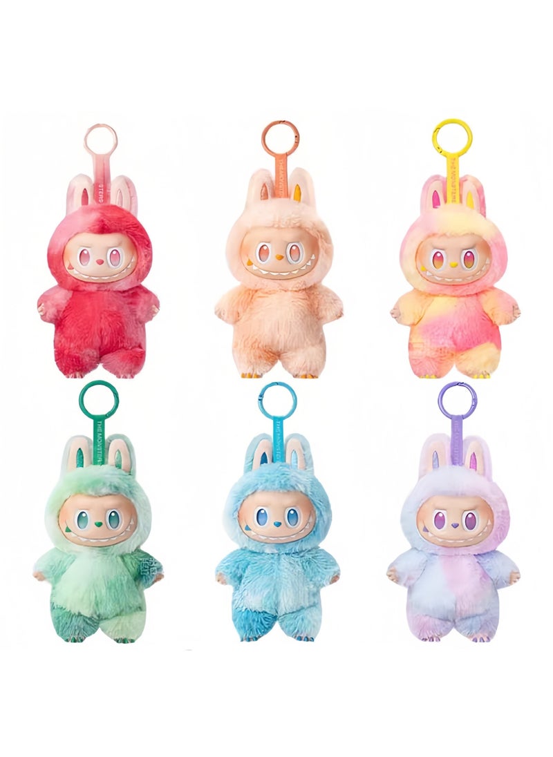 LABUBU - 6-PACKS Doll Pendant  Labubu 3rd Generation Macaron Vinyl Plush Doll 17cm - Image 1