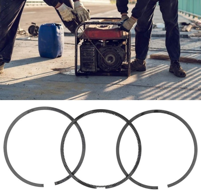 klarako Piston Ring Kit, Piston Ring Set High Hardness for Diesel Generator for Engine - Image 5