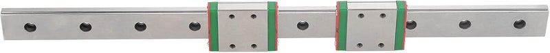 MGW9C - 300-2R Stainless Steel Linear Guide Rail | High - Rigidity Slider for Exercise Equipment/Industrial Robots | Miniature Widening Design, HRC59.5 Hardness, 2 Sliders - Image 2