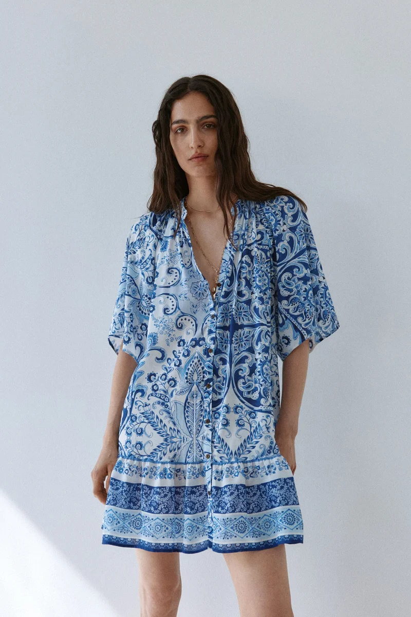 H&M Tie-belt shirt dress
