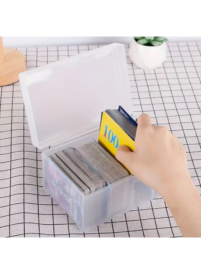 3pcs Clear Plastic Card Storage Boxes 1 Large And 2 Small With Lids Transrectangular Organizer For Playing Cards Game Cards Collectibles Durable PP Material Flip Top Design Easy Access - Image 2