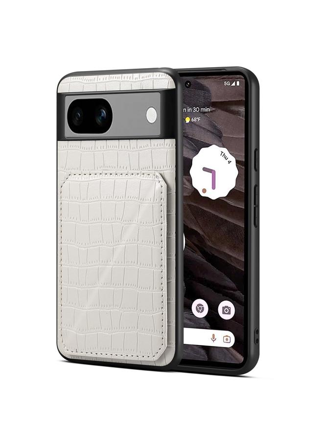 Denior Case For Google Pixel 7a Crocodile Texture Holder Electroplating Phone Case - Image 1