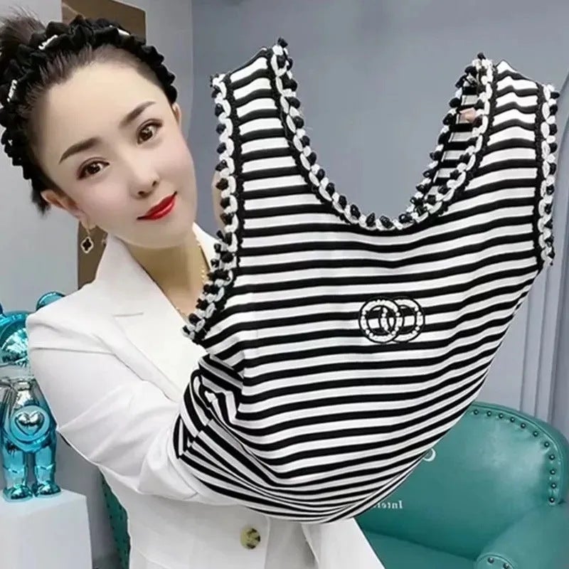 Summer Vest Fashion Small Chanel Style High-End Sense Inner Belly Covering Slimming Foreign Breeze Shortness Base Strap Breast Covering Top - Image 3
