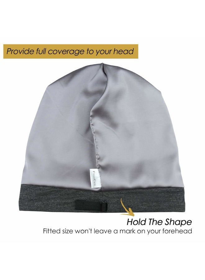 FocusCare Satin Lined Beanie for Curly Hair Women Sleeping - Image 3