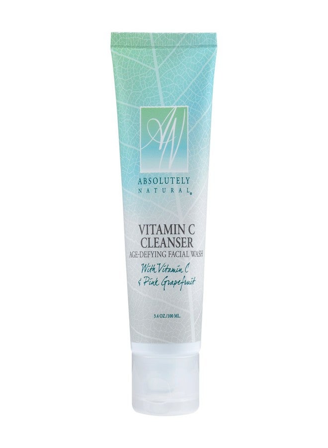 Absolutely Natural Vitamin C Cleanser - Anti Aging Face Wash for Clear Skin. Made with Aloe Vera, Coconut, & Grapefruit - Exfoliating Facial Cleanser - Image 1