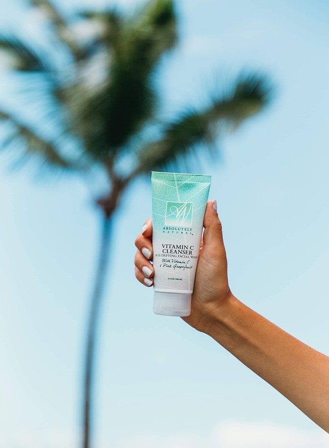 Absolutely Natural Vitamin C Cleanser - Anti Aging Face Wash for Clear Skin. Made with Aloe Vera, Coconut, & Grapefruit - Exfoliating Facial Cleanser - Image 5