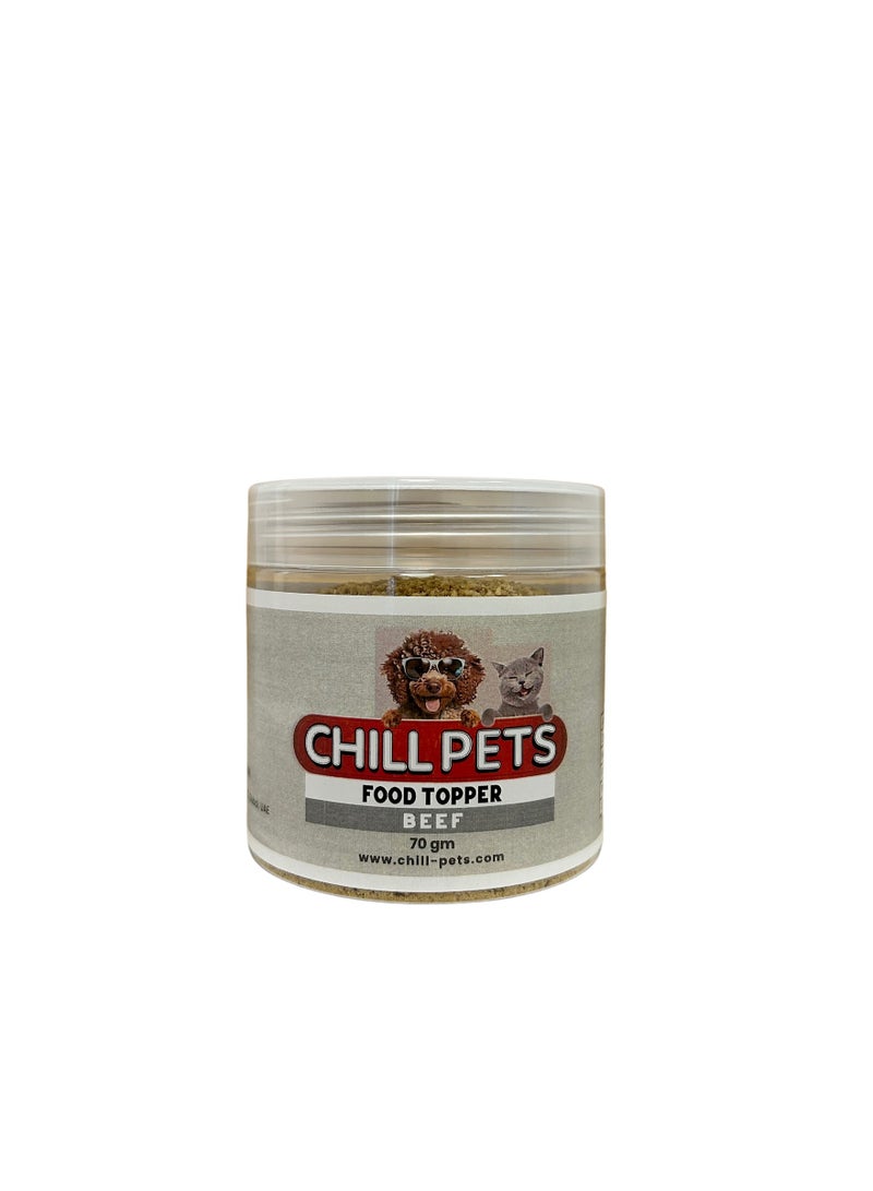 Chill Dogs Chill Pets Beef Food Topper Jar 70gm - Image 1